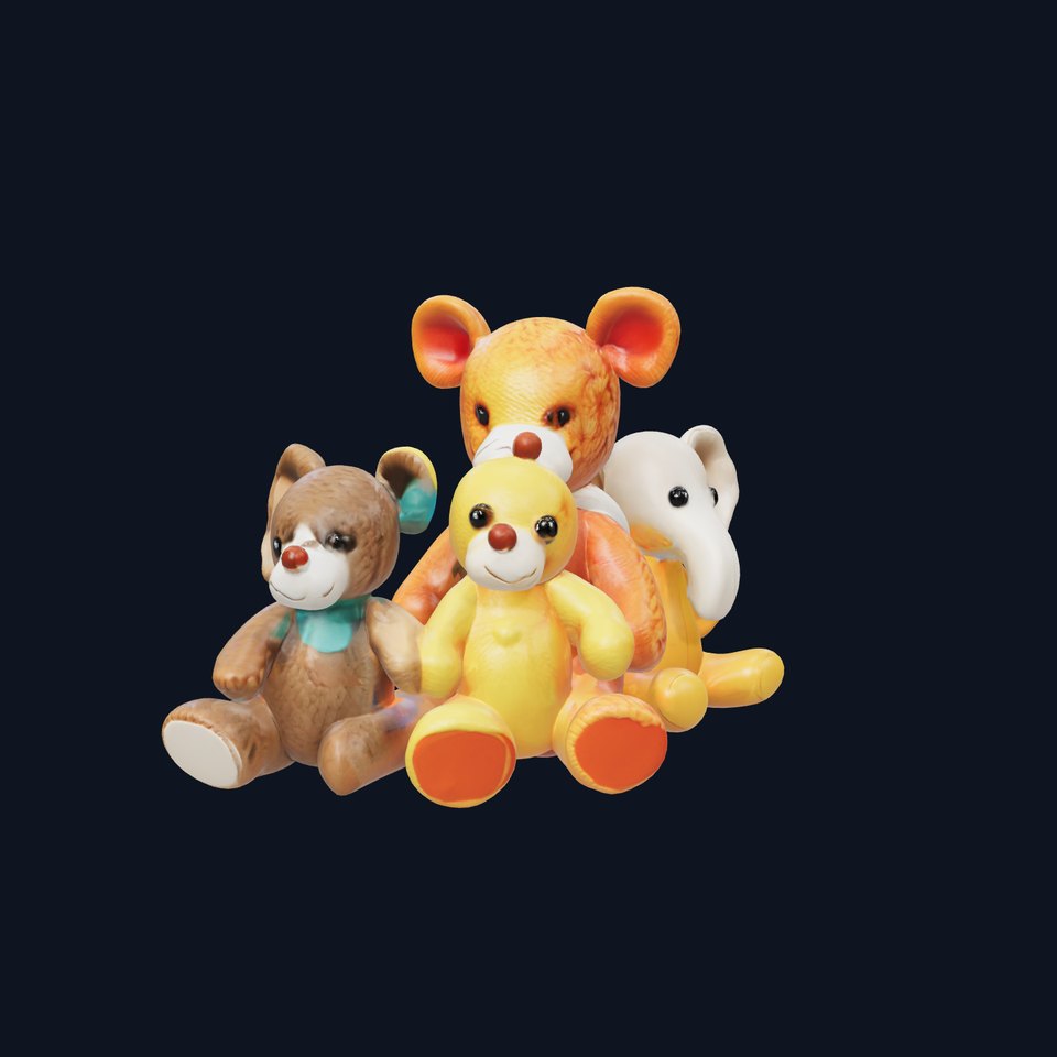 Colorful Plush Toys Collection model pack